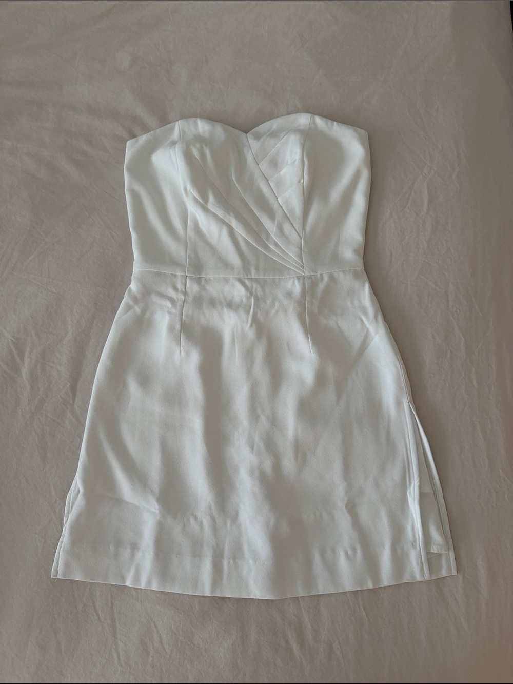 Lilly Pulitzer White Strapless Sweetheart Mini Dress Romper 00 NWT